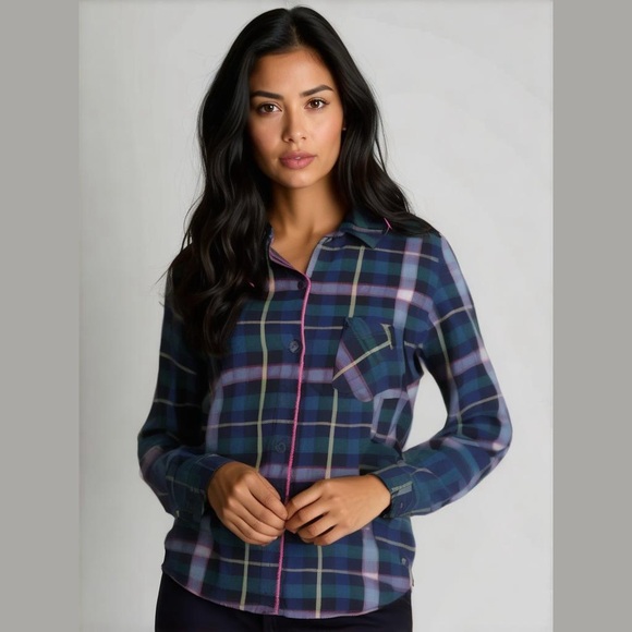Victoria's Secret Tops - Women's Victoria's Secret Plaid Shirt, Size S/P, Blue